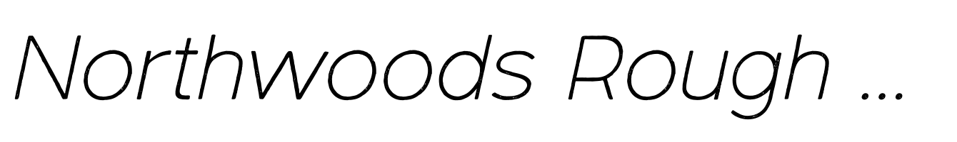 Northwoods Rough Thin Italic